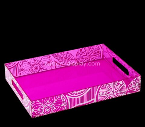 Custom acrylic decorative serving tray with pattern