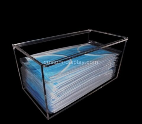 Custom acrylic face mask dispenser box with hinged lid