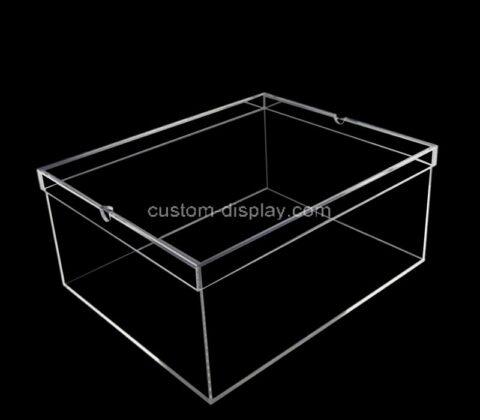Custom clear acrylic storage organizer box with lid