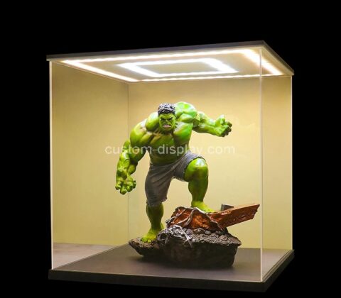 Custom acrylic action figures toys LED display case