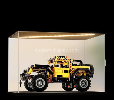 Custom acrylic led showcase for lego jeep wrangler
