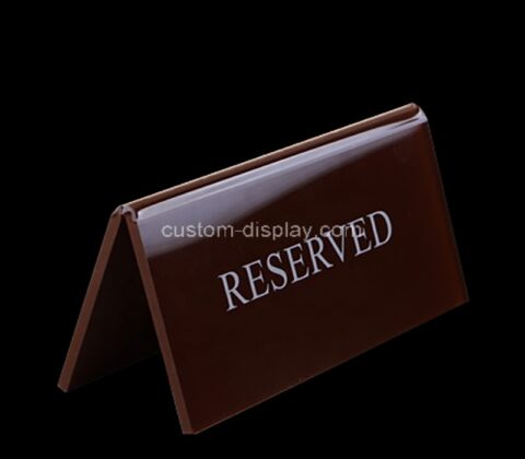 Custom acrylic restaurant reserved table sign