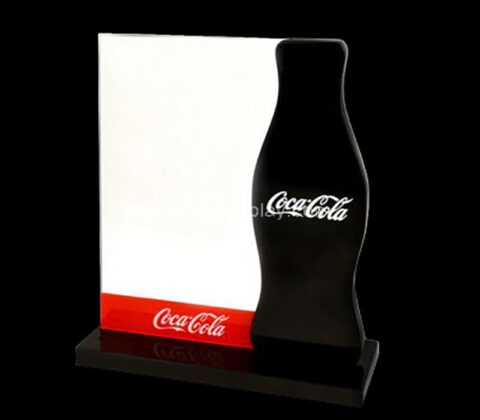 Custom acrylic table top coca cola sign holder