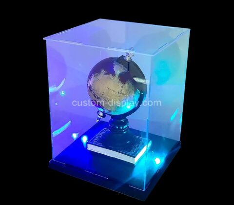 Custom acrylic display case with colorful light