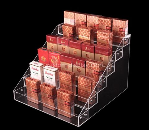 Custom clear acrylic display risers for cigarette