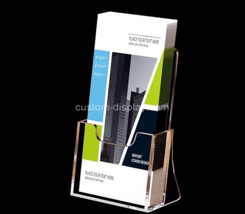 Custom clear acrylic countertop literature holder