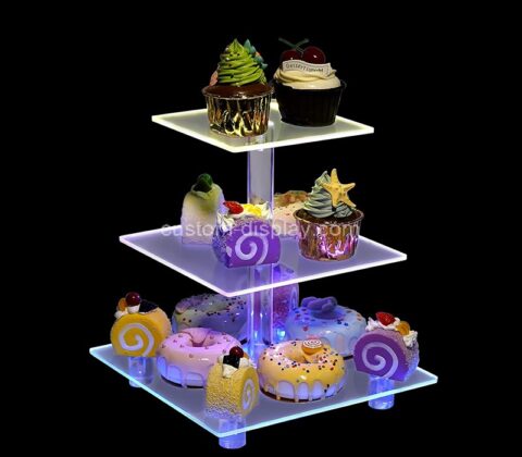Custom acrylic LED cupcake tower display stands for halloween