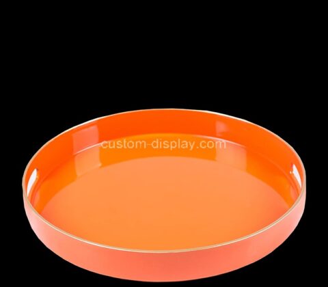 Custom plexiglass round serving tray with handles
