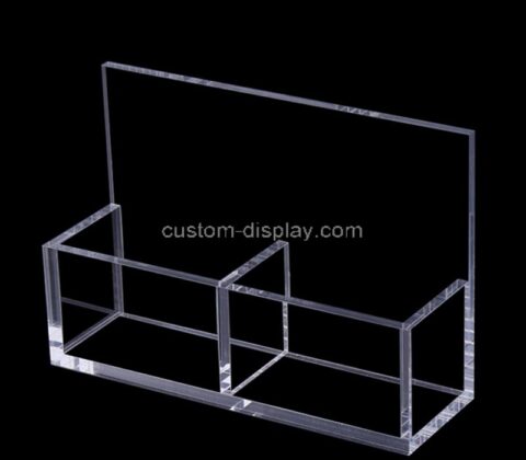Custom acrylic 2 compartment storage box