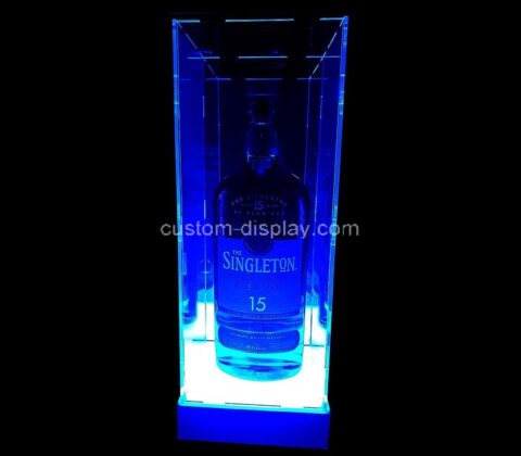 Custom acrylic wine champagne LED display case