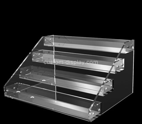 Custom acrylic 4 tier perfume display shelf