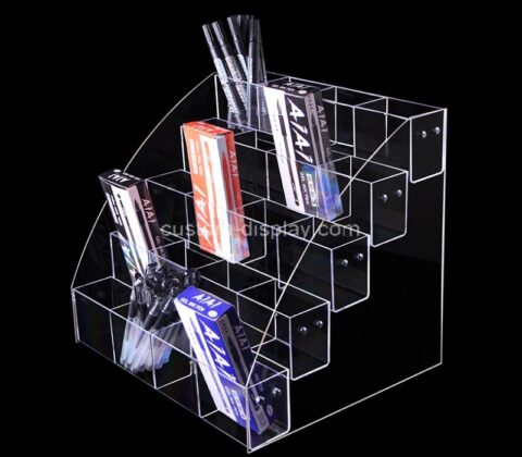 Custom acrylic 5 tiers multi compartments pen display holders