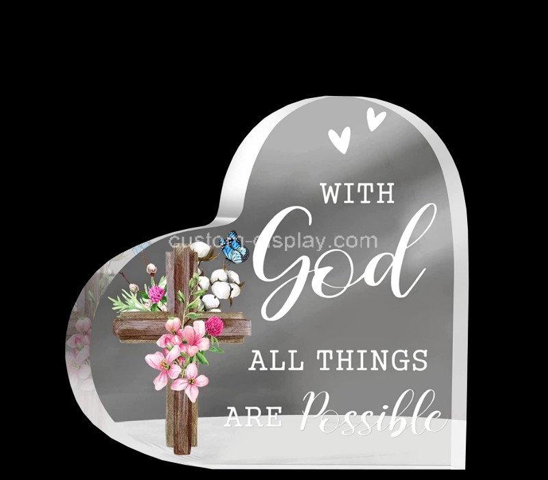 Custom acrylic heart christian gifts