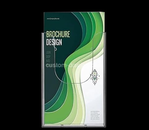 Custom acrylic brochure holder wall mount