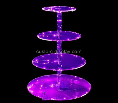Custom acrylic LED 4-tier pastry tower stand