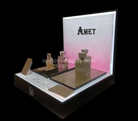 Custom acrylic retail shop perfume display prop