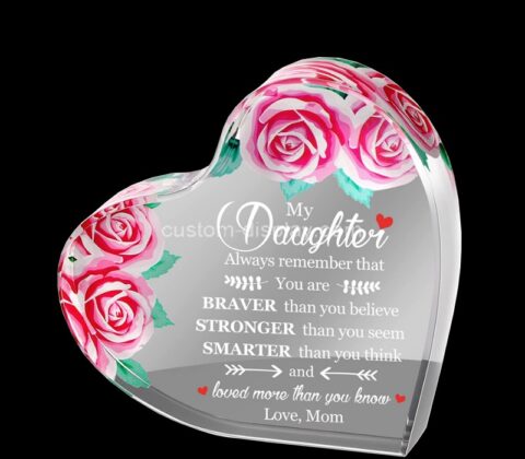 Custom plexiglass daughter gift block