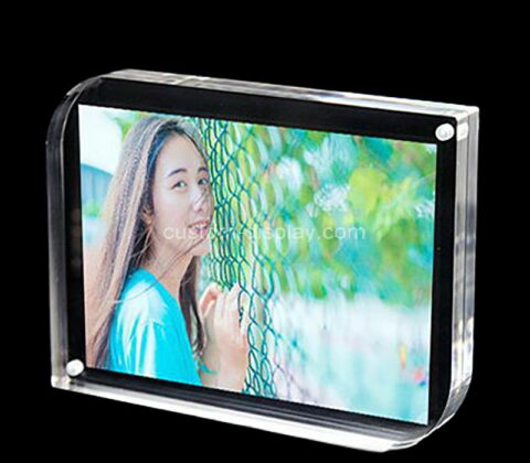 Custom acrylic magnetic photo block frame