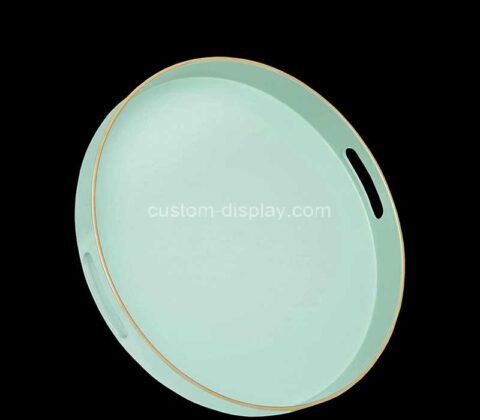 Custom acrylic round modern coffee serving tray