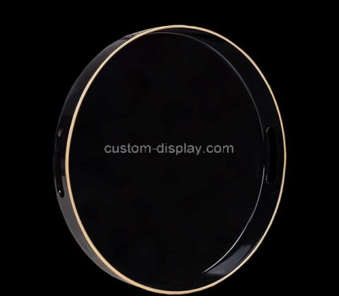 Custom acrylic round coffee serving tray