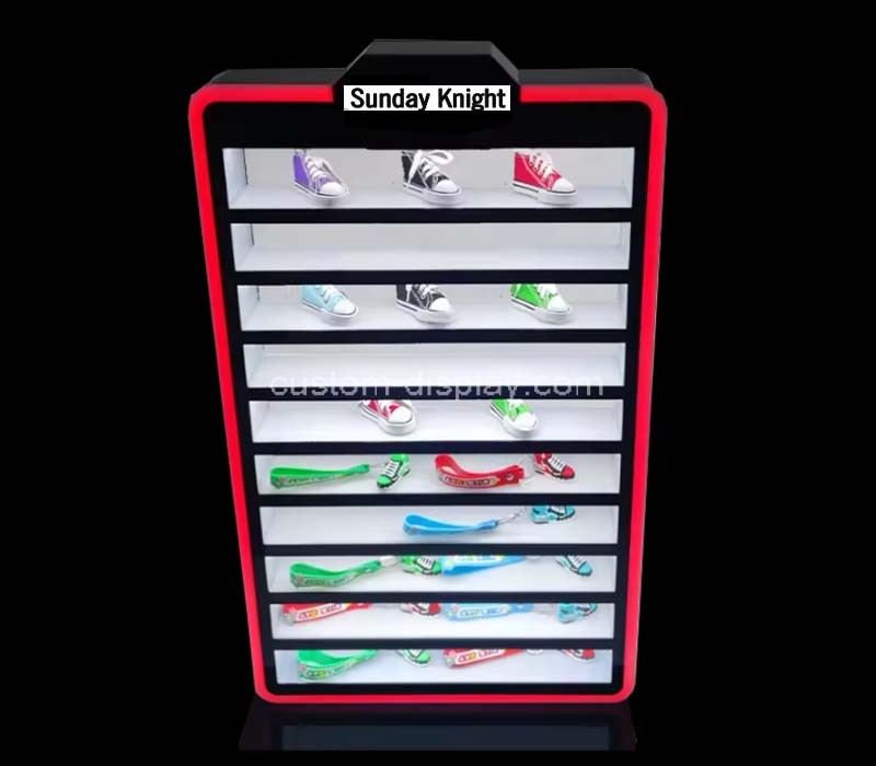 Custom acrylic retail shop LED display cabinet