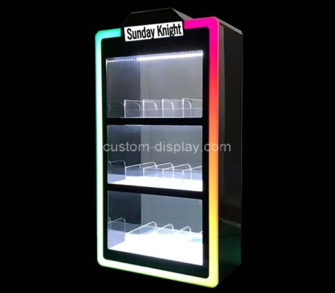 Custom acrylic multi tiers LED display cabinet
