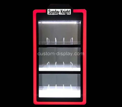 Custom acrylic multi tiers display cabinet with LED light