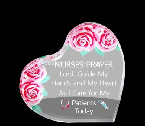 Custom acrylic nurse prayer inspirational gifts