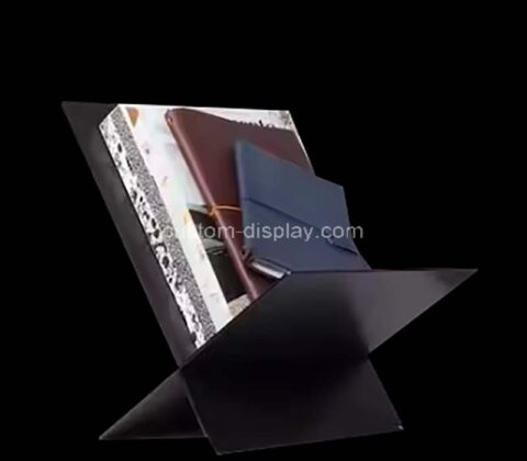 Custom acrylic X shape tabletop book holder