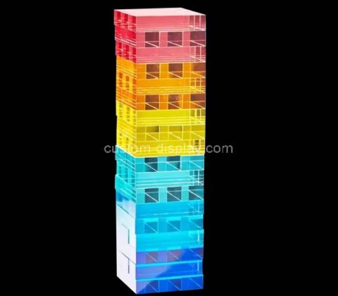 Custom acrylic stacking tumble tower blocks for kid