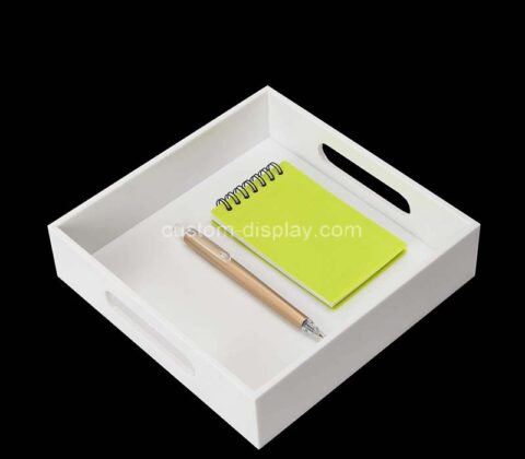 Custom acrylic notepad organizer tray