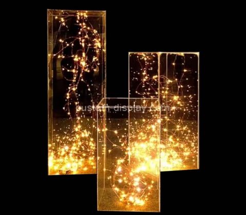 Custom wholesale acrylic lighting wedding decoration plinth