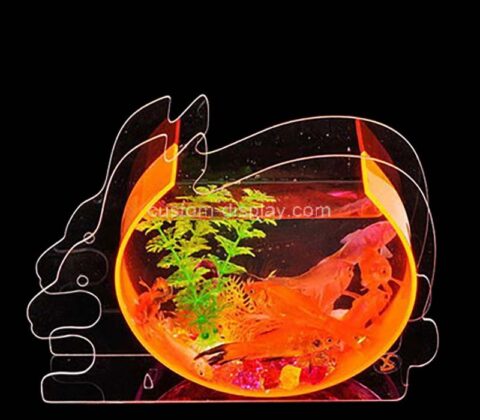 Custom wholesale acrylic rabbit shape small fish tank