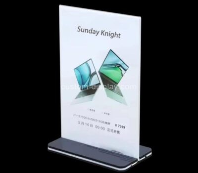Custom wholesale acrylic L shape sign holder