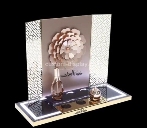 Wholesale custom acrylic coutertop LED perfume display props