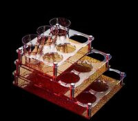 Wholesale custom acrylic 3 tiers bar cup holder
