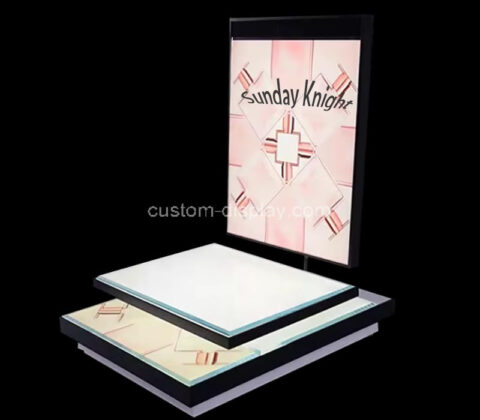 Wholesale custom acrylic perfume makeup LED display props