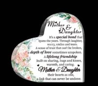 Custom acrylic heart mother plaque gift CCA-264 Custom acrylic heart mother plaque gift