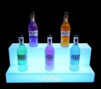 Custom acrylic cocktail illuminated display shelf