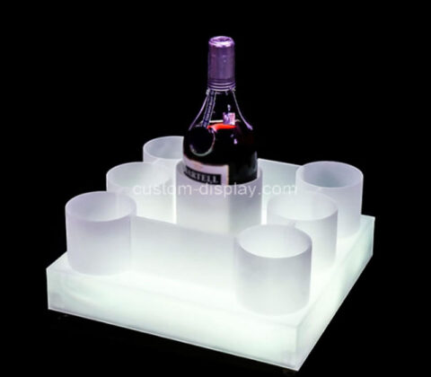 Custom acrylic bar illuminated liquor holder