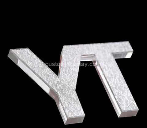 Custom acrylic company name sign block