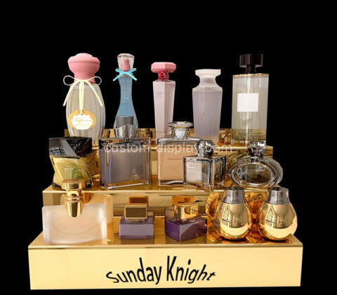 Custom acrylic 3 tier perfume display riser