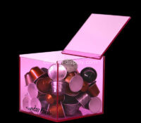 Custom acrylic anti dust coffee capsule storage box