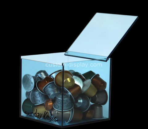 Custom acrylic anti dust coffee capsule box