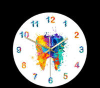 Custom acrylic wall mounted art decor clock