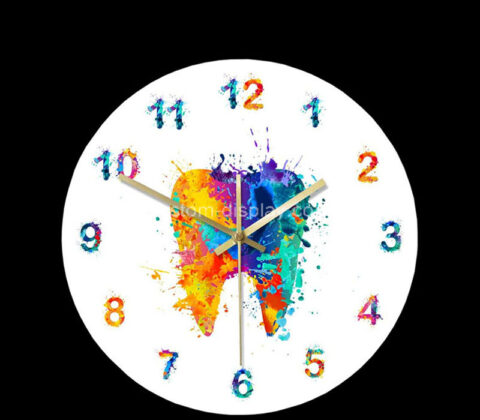Custom acrylic wall mounted art decor clock