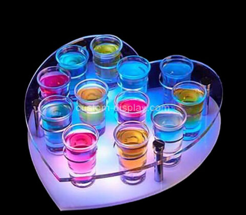 Custom acrylic shot glass LED holder