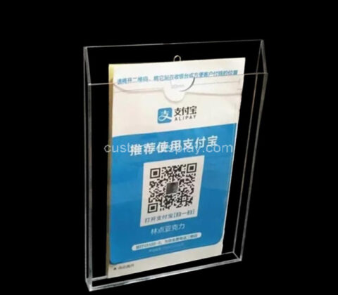 Custom acrylic wall mounted pamphlet holder