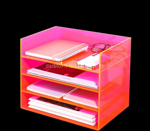 Custom acrylic 4 tiers file holder tray