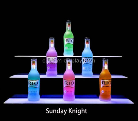 Custom acrylic LED 3 layers cocktail display shelf